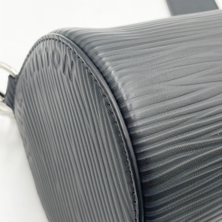 LOUIS VUITTON ルイヴィトン ハンドバッグ ソフト･ポロションPM M24324 ブラック エピ ユニセックス 2WAY シルバー金具 超美品