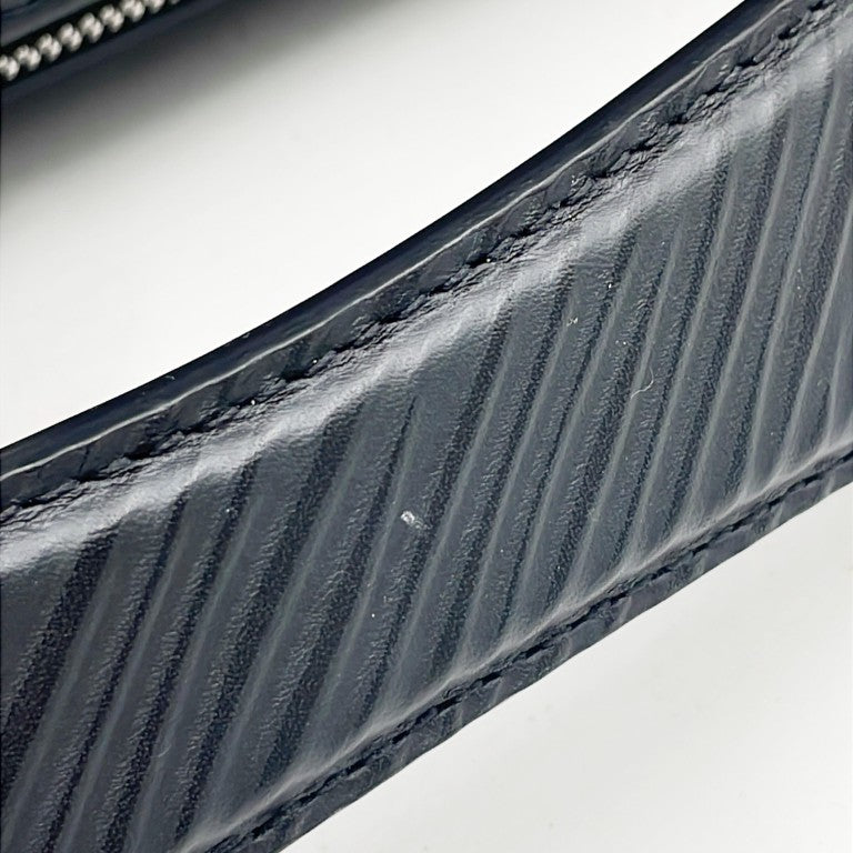 LOUIS VUITTON ルイヴィトン ハンドバッグ ソフト･ポロションPM M24324 ブラック エピ ユニセックス 2WAY シルバー金具 超美品