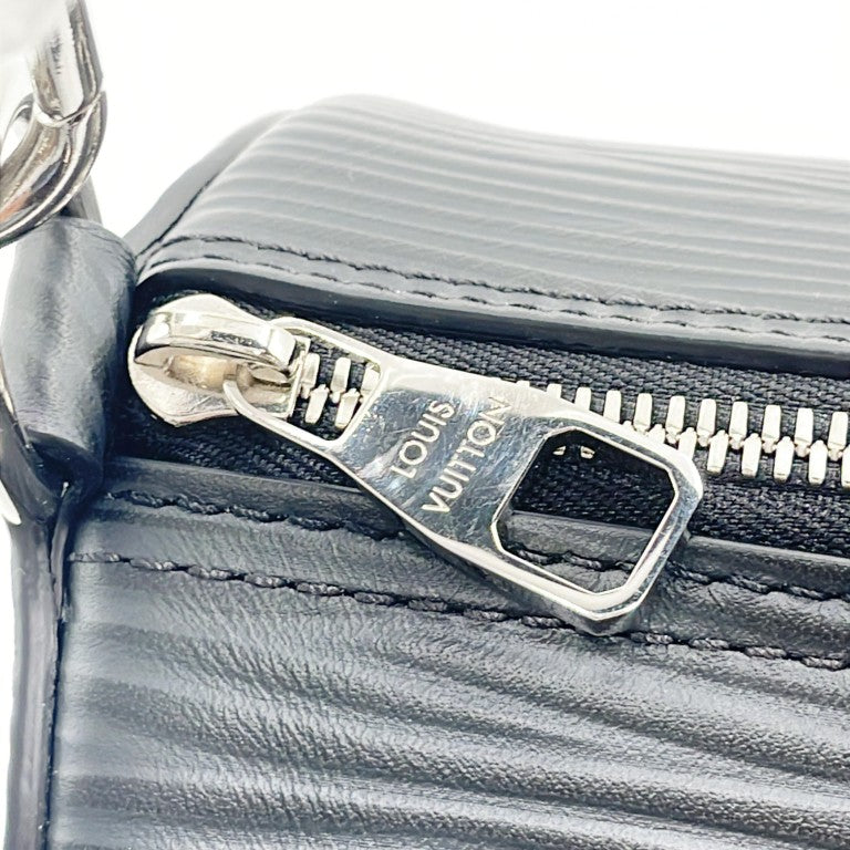 LOUIS VUITTON ルイヴィトン ハンドバッグ ソフト･ポロションPM M24324 ブラック エピ ユニセックス 2WAY シルバー金具 超美品
