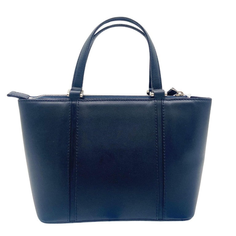 BURBERRY バーバリー ハンドバッグ ノバチェック ネイビー レザー レディース シルバー金具 美品