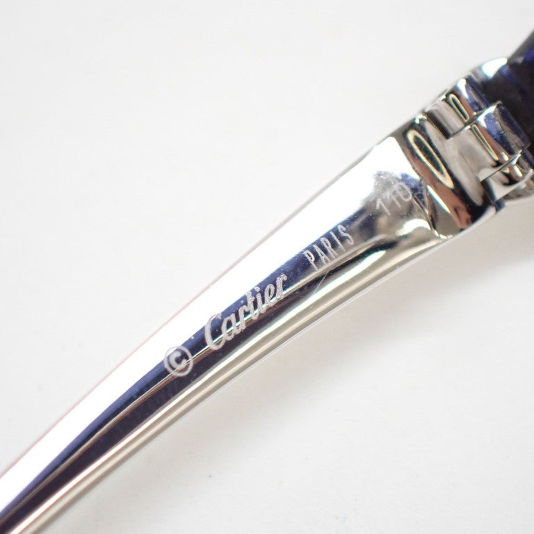 Cartier カルティエ サングラス パンテール T8200614 ブルー シルバー メタル ユニセックス 美品