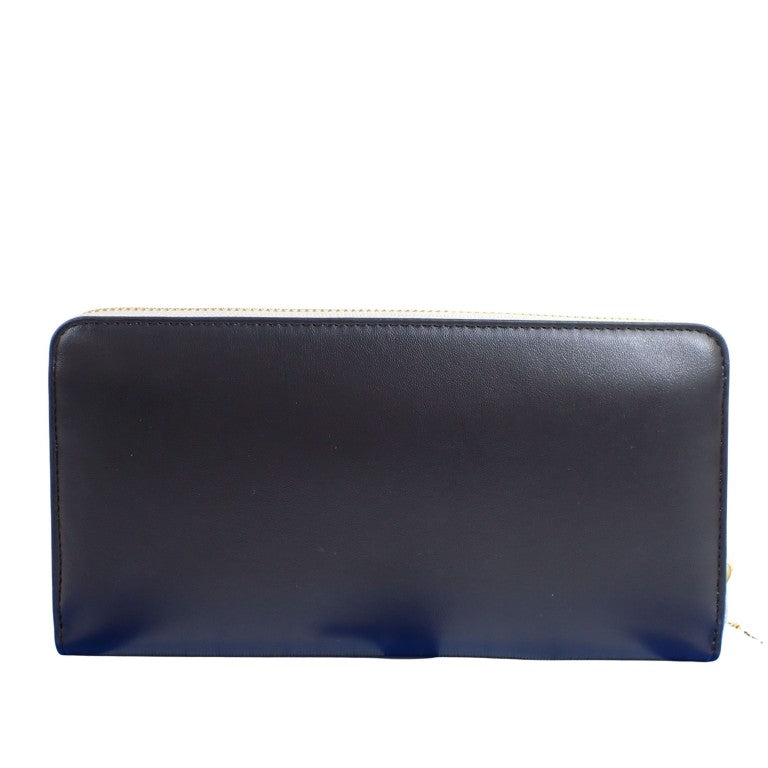 STELLA McCARTNEY ステラマッカートニー 財布 700251 W8856 ブラック ポリウレタン ユニセックス ラウンドファスナー長財布 パンチング ゴールド金具 美品