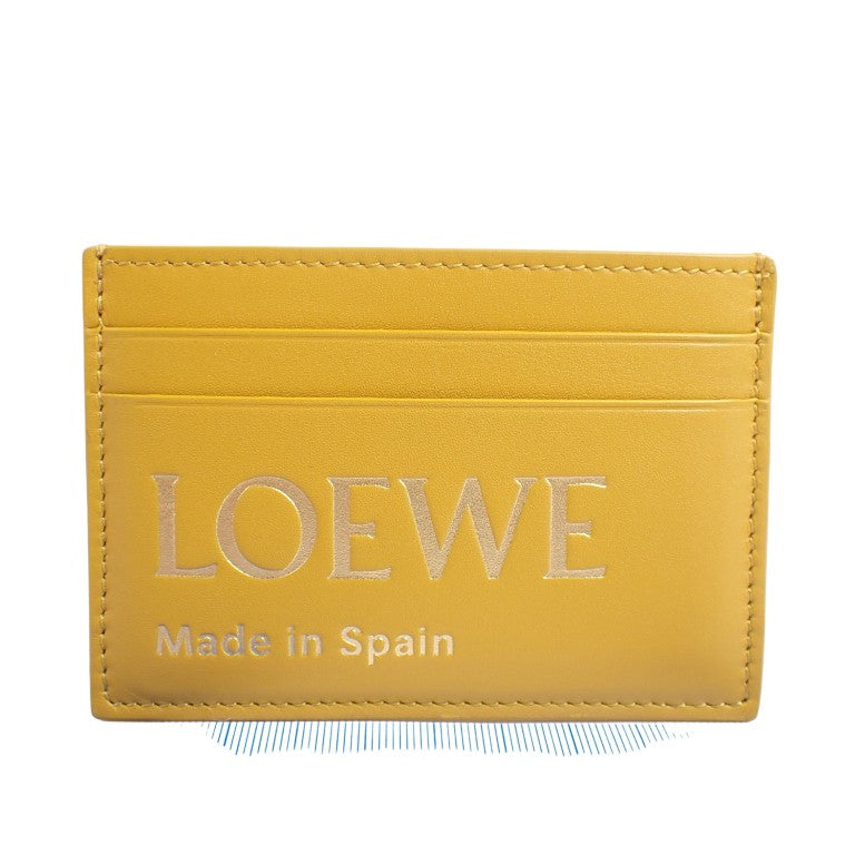LOEWE ロエベ カードケース CLE0322X01 イエロー カーフ ユニセックス 美品