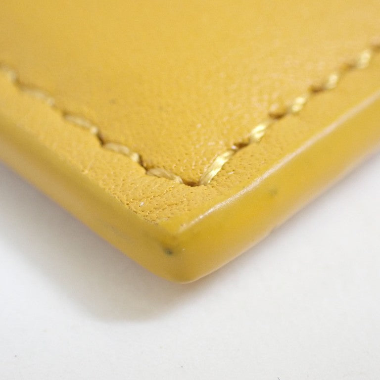 LOEWE ロエベ カードケース CLE0322X01 イエロー カーフ ユニセックス 美品