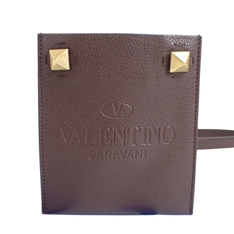VALENTINO GARAVANI ヴァレンティノ ガラヴァーニ ショルダーバッグ VY0P0T06ZBT ブラウン カーフ レディース ロックスタッズ