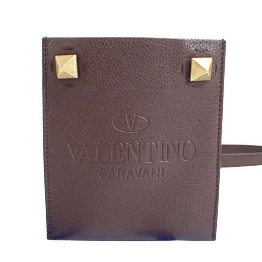 VALENTINO GARAVANI ヴァレンティノ ガラヴァーニ ショルダーバッグ VY0P0T06ZBT ブラウン カーフ レディース ロックスタッズ