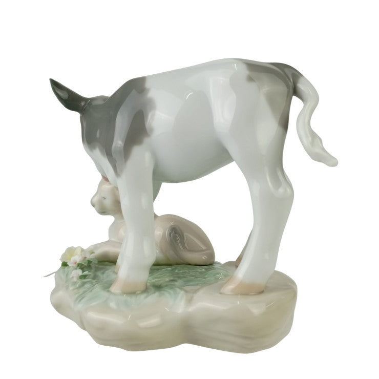LLADRO リヤドロ 置物 平和の王国 (子牛と若獅子) 6927 マルチカラー ポーセリン ユニセックス 絶版 美品