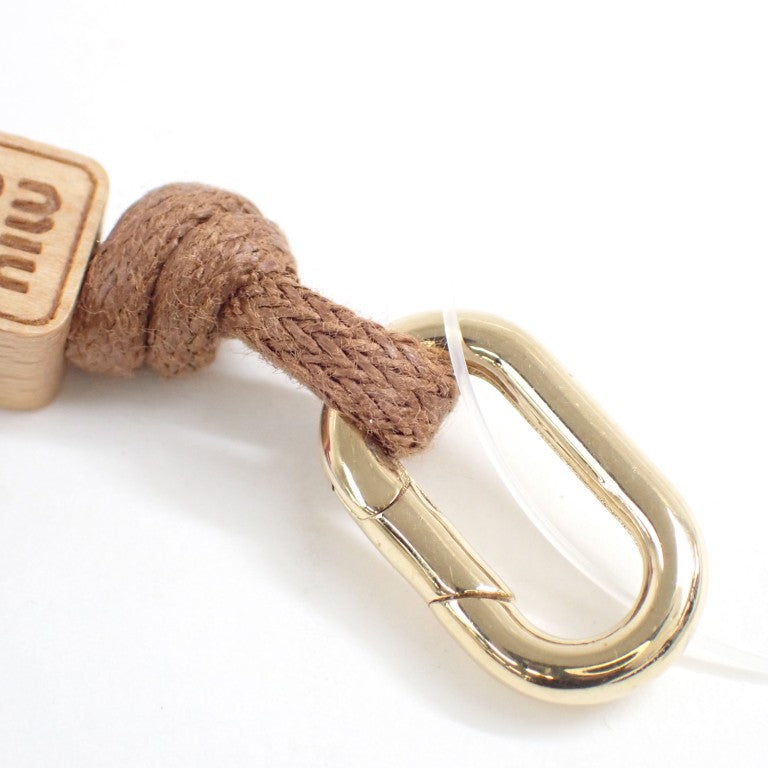 miu miu ミュウミュウ チャーム レザー マイクロトリック 5ID007 フューシャピンク メタル レザー レディース 美品