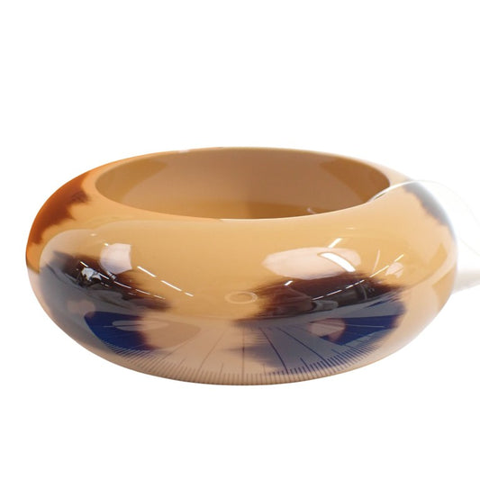 HERMES エルメス バングル フェランGM ベージュ ブラウン ラッカーウッド レディース 美品