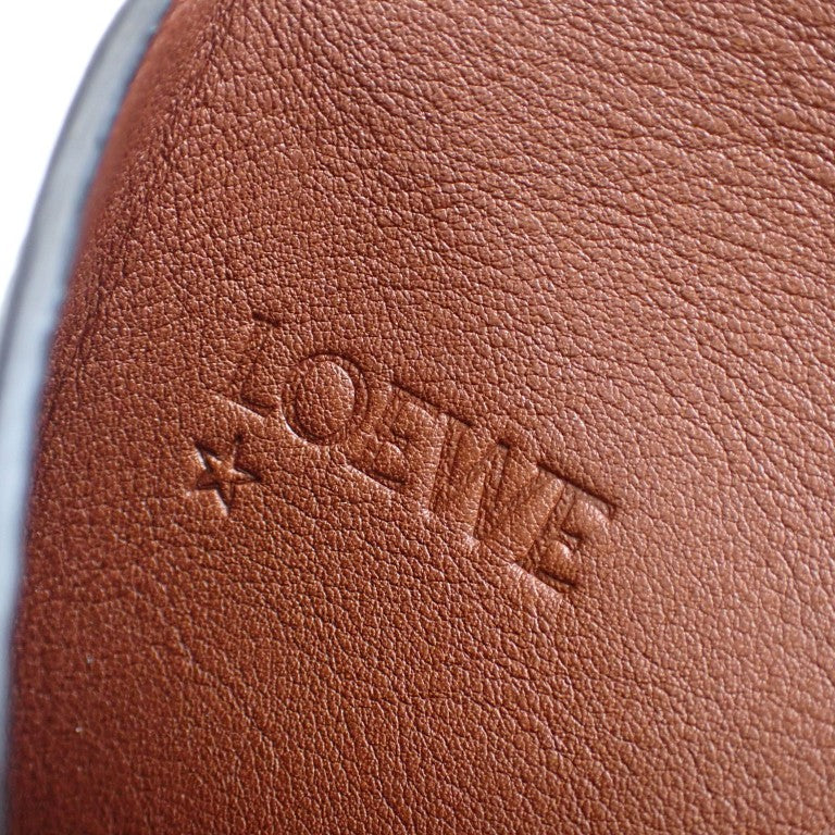 LOEWE ロエベ ポーチ アナグラム エンベロープポーチ ブラック レザー ユニセックス 美品