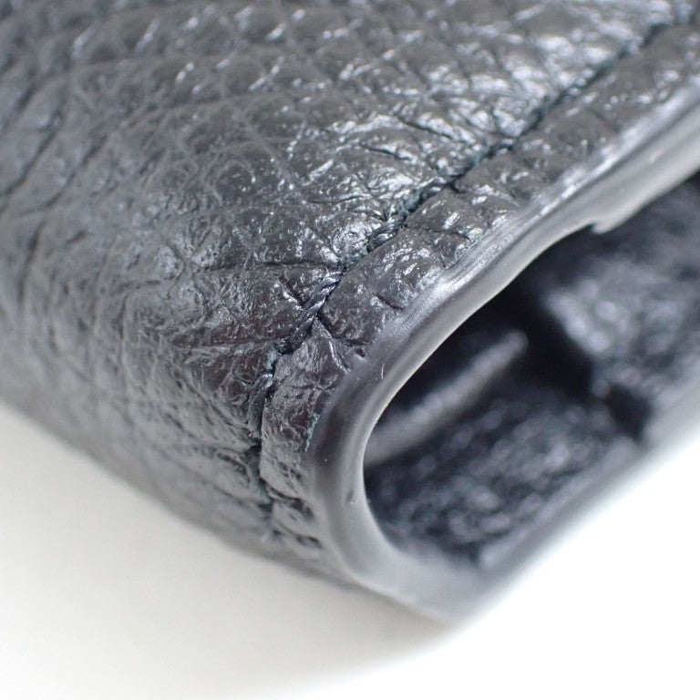 VALENTINO GARAVANI ヴァレンティノ ガラヴァーニ 財布 Vロゴ ブラック レザー ユニセックス 三つ折り財布 ゴールド金具 美品