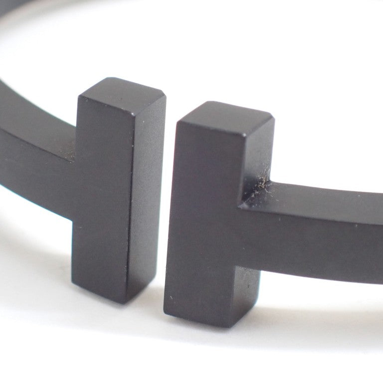 Tiffany&Co. ティファニー バングル Tスクエア ブラック ステンレス レディース 美品