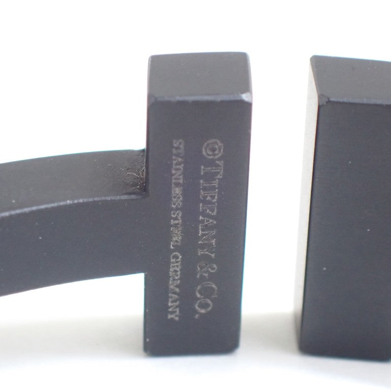 Tiffany&Co. ティファニー バングル Tスクエア ブラック ステンレス レディース 美品