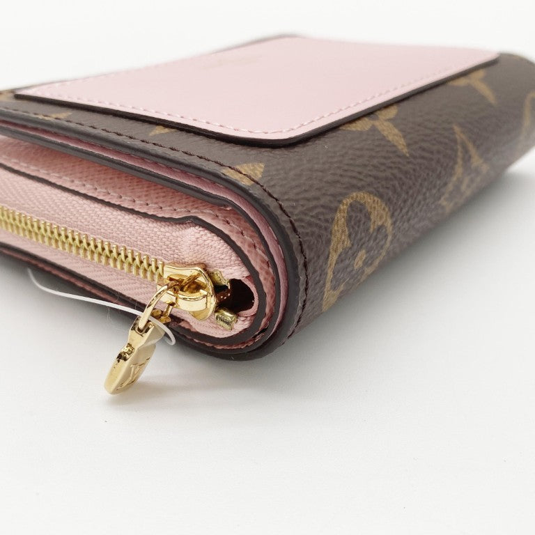 LOUIS VUITTON ルイヴィトン 財布 ポルトフォイユ･ルー M82378 ローズバレリーヌ モノグラム レディース 二つ折り財布 美品