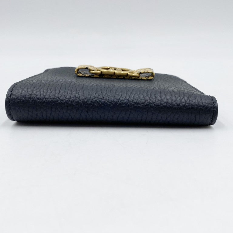 GUCCI グッチ 財布 インターロッキングG 750459 ブラック レザー レディース 2つ折り財布 新品未使用展示品