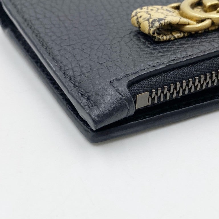 GUCCI グッチ 財布 インターロッキングG 750459 ブラック レザー レディース 2つ折り財布 新品未使用展示品