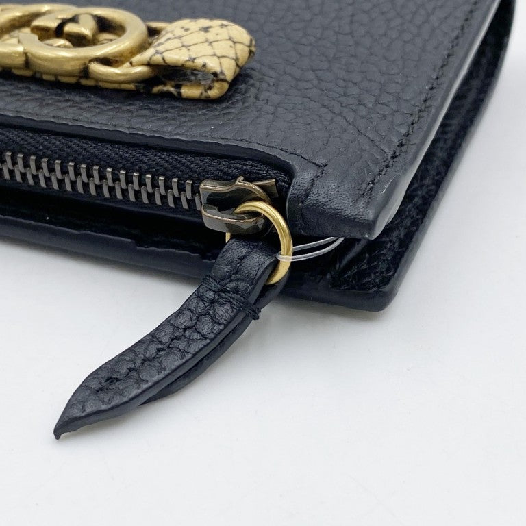 GUCCI グッチ 財布 インターロッキングG 750459 ブラック レザー レディース 2つ折り財布 新品未使用展示品