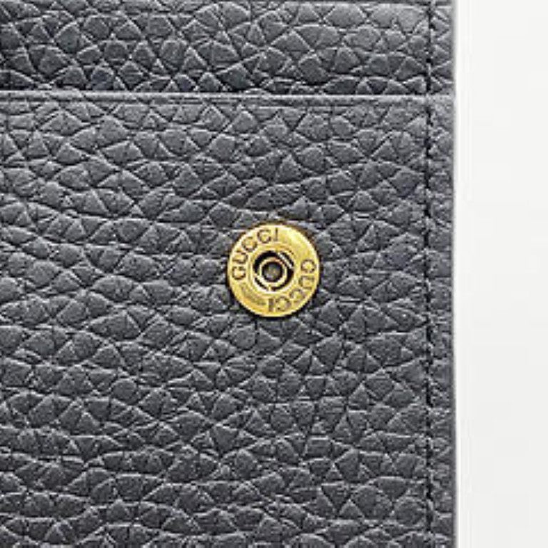 GUCCI グッチ 財布 インターロッキングG 750459 ブラック レザー レディース 2つ折り財布 新品未使用展示品