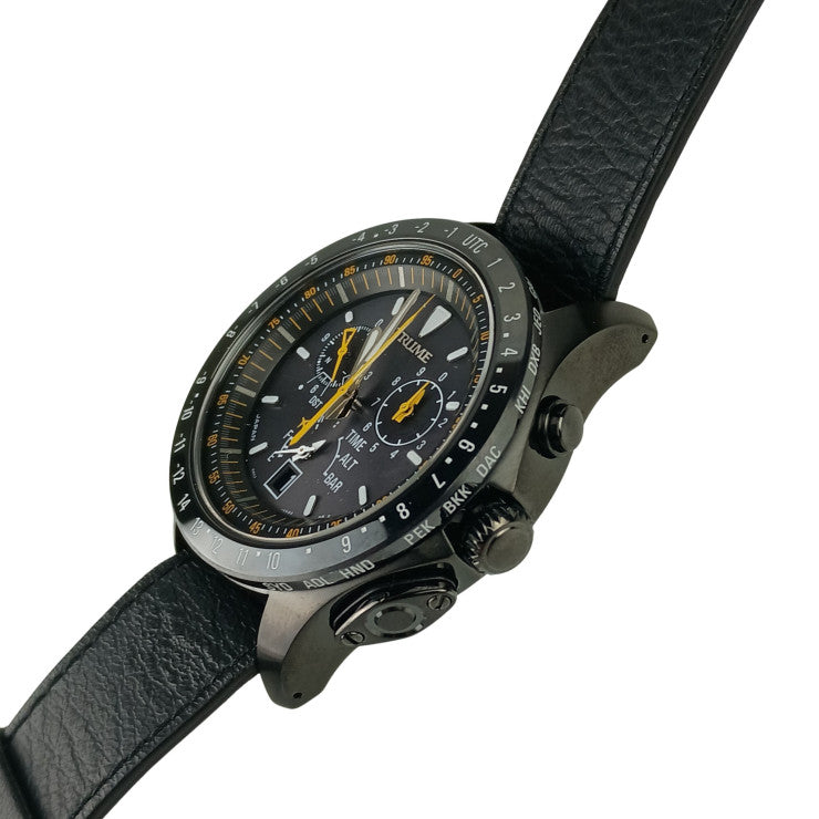 TRUME トゥルーム 時計 S Collection TRMB5008 ブラック セラミックス チタン レザー メンズ EPSON エプソン アナログ 新品未使用展示品