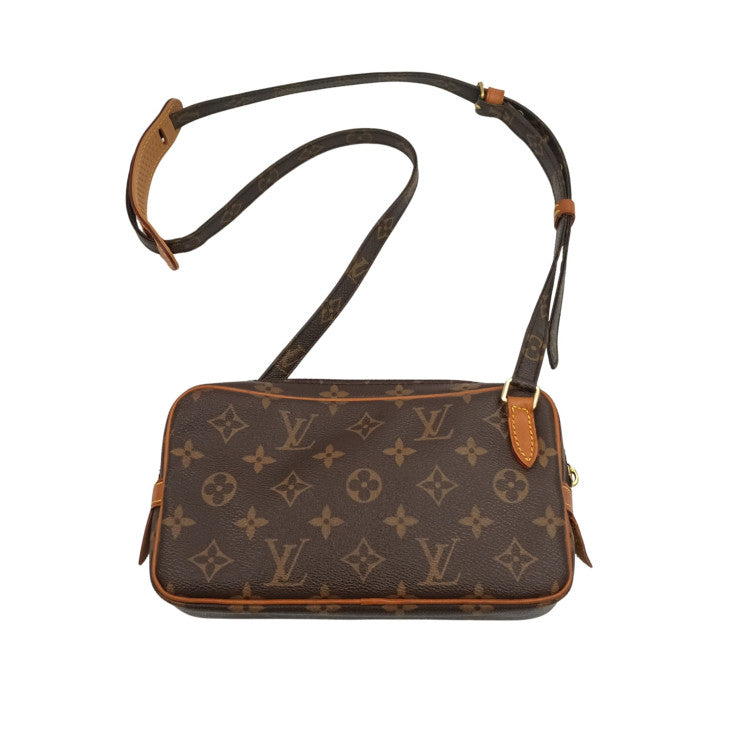 LOUIS VUITTON ルイヴィトン ショルダーバッグ モノグラム マルリー バンドリエール M51828 ブラウン PVC レザー ユニセックス ポシェット 美品
