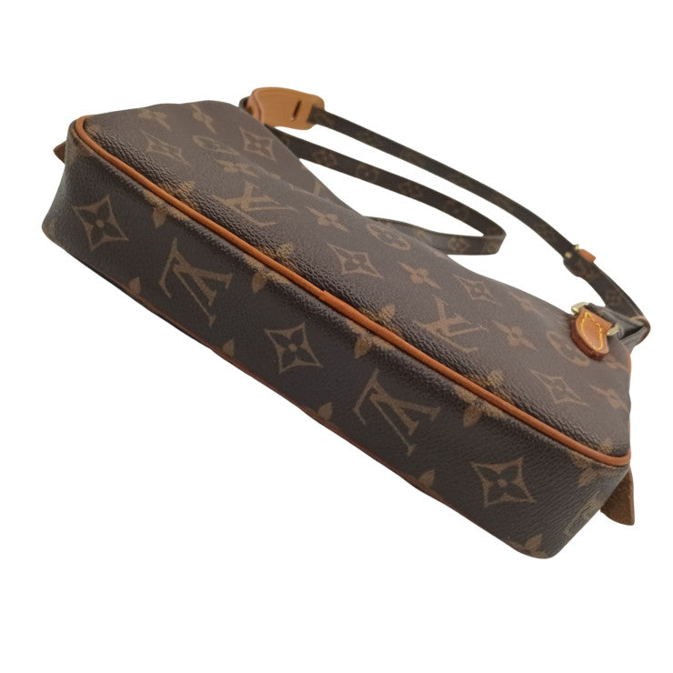 LOUIS VUITTON ルイヴィトン ショルダーバッグ モノグラム マルリー バンドリエール M51828 ブラウン PVC レザー ユニセックス ポシェット 美品
