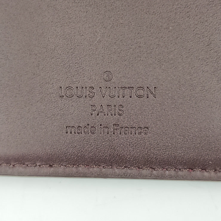LOUIS VUITTON ルイヴィトン 二つ折り財布 モノグラム ヴェルニ ポルトフォイユ ヴィエノワ M93521 アマラント パテントレザー レディース がま口 超美品