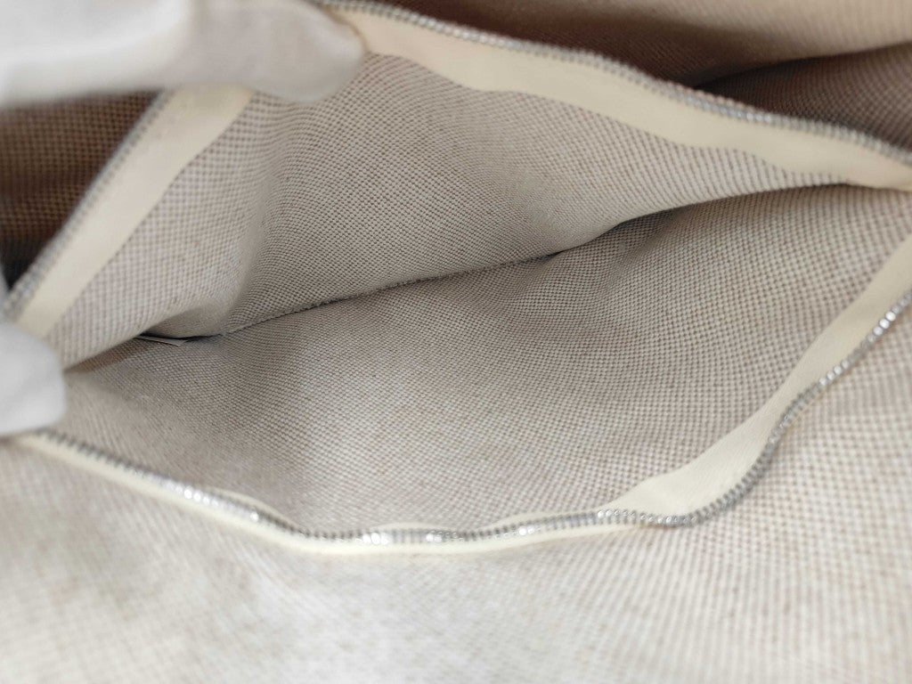 HERMES エルメス ショルダーバッグ ニューフールトゥ バサスPM ブラウン系 キャンバス レザー ユニセックス シルバー金具