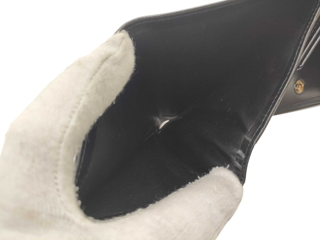 Cartier カルティエ 財布 パンテール ブラック レザー レディース 三つ折り 財布 ゴールド金具