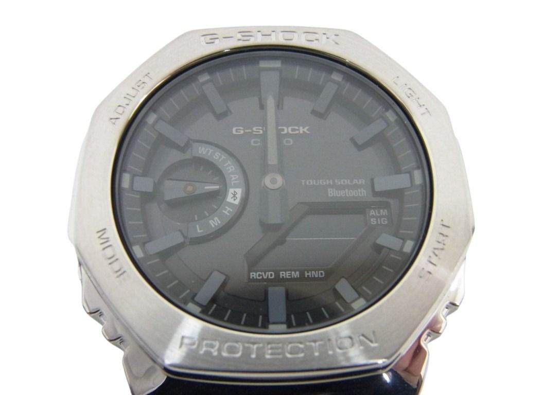 CASIO カシオ 腕時計 G-SHOCK FULL METAL 2100 Series GM-B2100SD-1AJF グレー シルバー系 ステンレススチール メンズ アナデジ 超美品