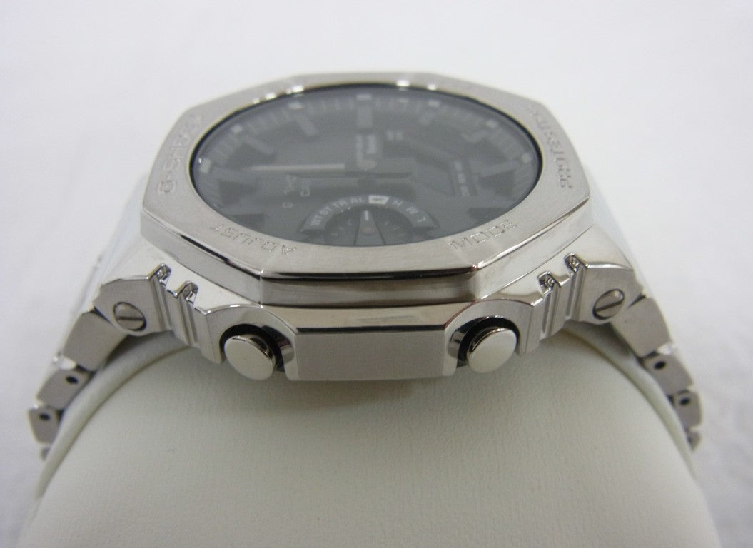 CASIO カシオ 腕時計 G-SHOCK FULL METAL 2100 Series GM-B2100SD-1AJF グレー シルバー系 ステンレススチール メンズ アナデジ 超美品