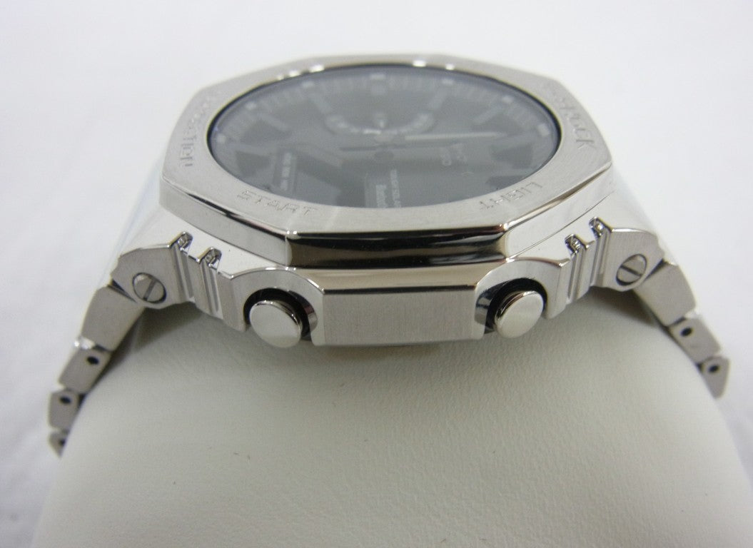 CASIO カシオ 腕時計 G-SHOCK FULL METAL 2100 Series GM-B2100SD-1AJF グレー シルバー系 ステンレススチール メンズ アナデジ 超美品