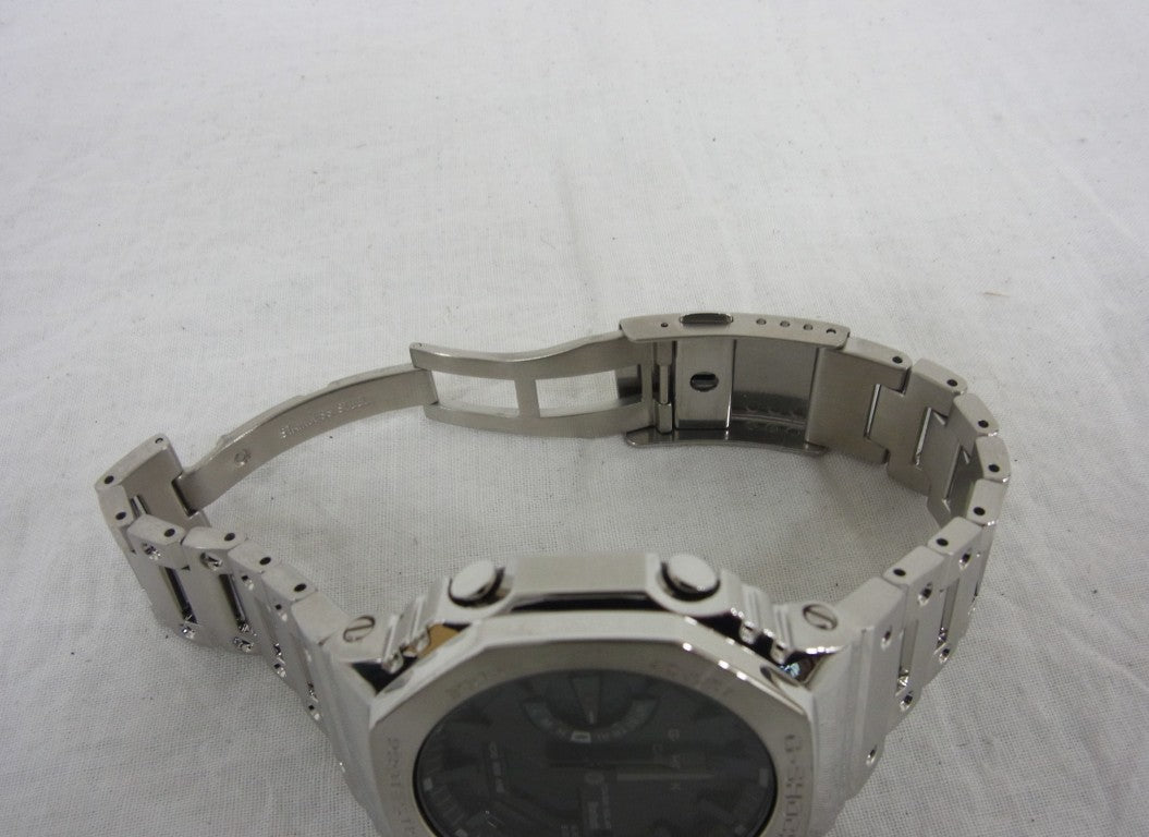 CASIO カシオ 腕時計 G-SHOCK FULL METAL 2100 Series GM-B2100SD-1AJF グレー シルバー系 ステンレススチール メンズ アナデジ 超美品