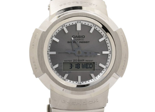 CASIO カシオ 腕時計 G-SHOCK FULL METAL AW-500 SERIES AWM-500D-1A8JF グレー シルバー系 ステンレススチール メンズ アナデジ 超美品
