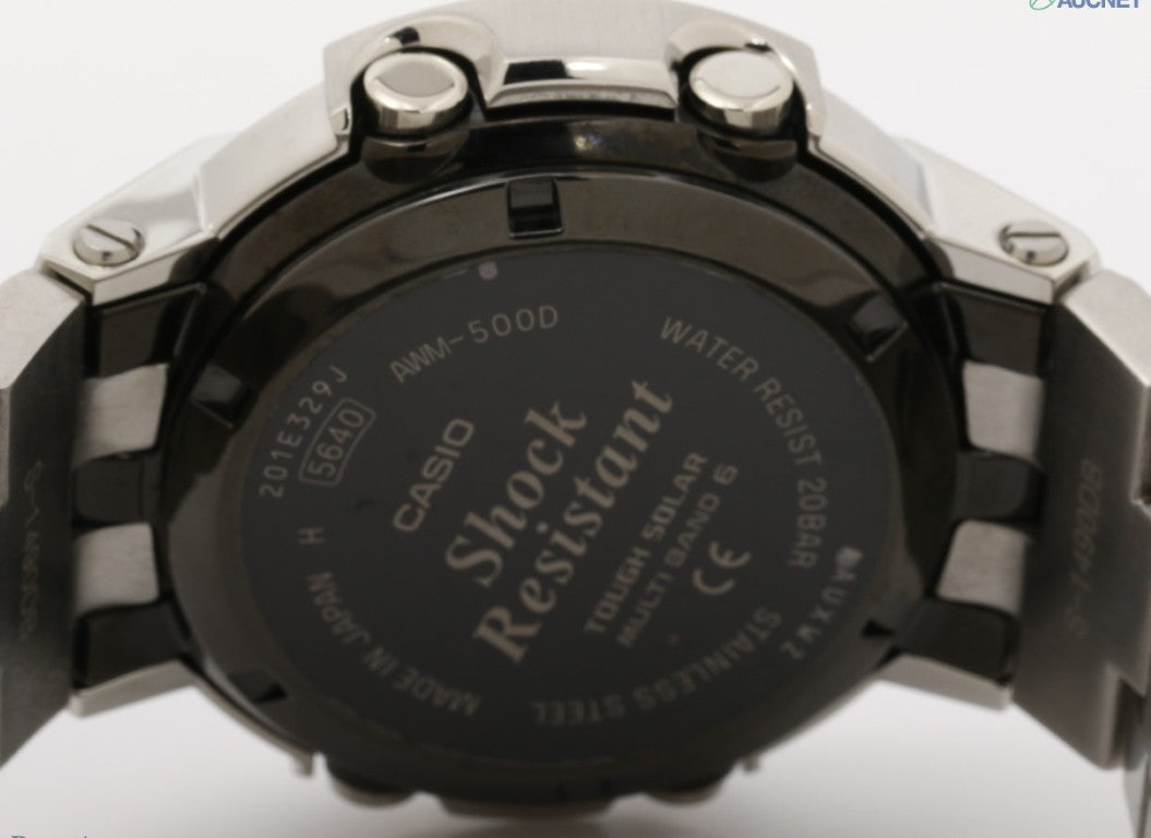 CASIO カシオ 腕時計 G-SHOCK FULL METAL AW-500 SERIES AWM-500D-1A8JF グレー シルバー系 ステンレススチール メンズ アナデジ 超美品