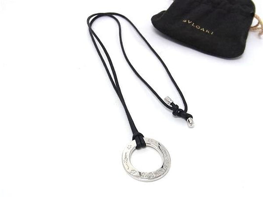 BVLGARI ブルガリ ネックレス セーブ ザ チルドレン シルバー ブラック系 SV925 ユニセックス ペンダント 美品