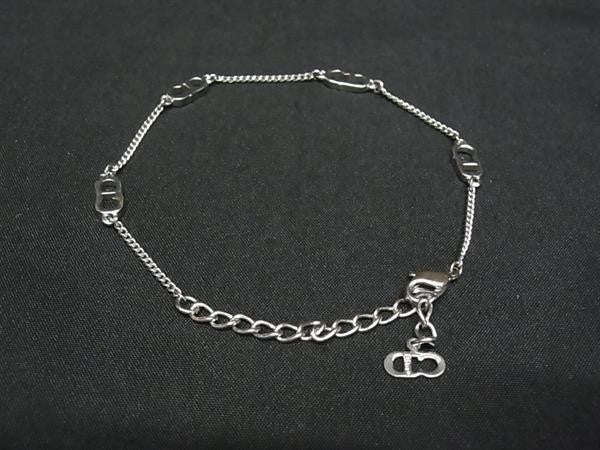 Christian Dior クリスチャンディオール ブレスレット CDロゴ シルバー系 メタル レディース 美品