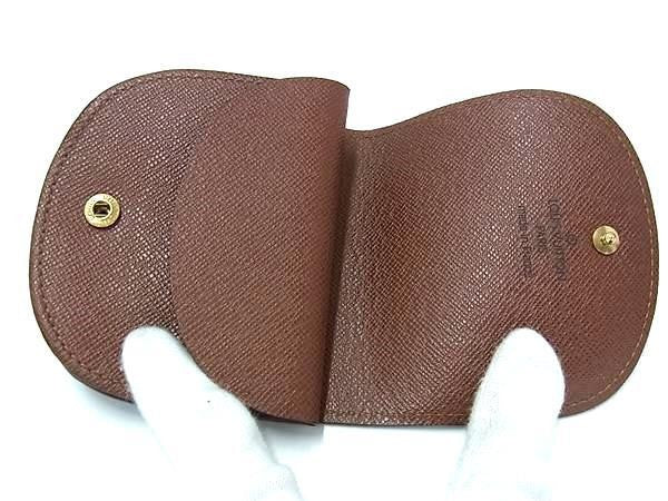 LOUIS VUITTON ルイヴィトン コインケース モノグラム ポルトモネ グゼ M61970 ブラウン系 PVC レザー ユニセックス コインパース 小銭入れ 美品