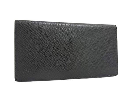 LOUIS VUITTON ルイヴィトン 長財布 タイガ ポルトフォイユ ロン M30541 ブラック系 レザー メンズ 二つ折り財布 札入れ 美品