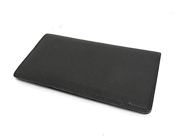 LOUIS VUITTON ルイヴィトン 長財布 タイガ ポルトフォイユ ロン M30541 ブラック系 レザー メンズ 二つ折り財布 札入れ 美品