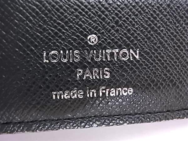 LOUIS VUITTON ルイヴィトン 長財布 タイガ ポルトフォイユ ロン M30541 ブラック系 レザー メンズ 二つ折り財布 札入れ 美品