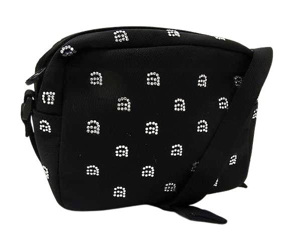 Alexander Wang アレキサンダーワン ショルダーバッグ カメラバッグ クリスタル ロゴ ブラック系 ナイロンキャンバス レディース 超美品