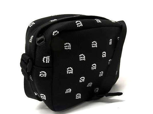 Alexander Wang アレキサンダーワン ショルダーバッグ カメラバッグ クリスタル ロゴ ブラック系 ナイロンキャンバス レディース 超美品