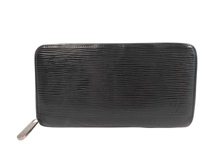 LOUIS VUITTON ルイヴィトン 長財布 エピ ジッピー ウォレット M60072 ノワール系 レザー ユニセックス ラウンドファスナー シルバー金具 美品