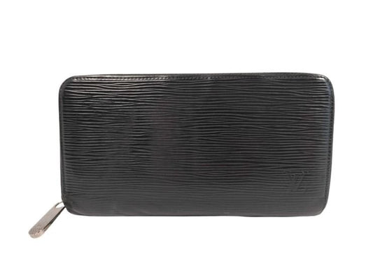 LOUIS VUITTON ルイヴィトン 長財布 エピ ジッピー ウォレット M60072 ノワール系 レザー ユニセックス ラウンドファスナー シルバー金具 美品