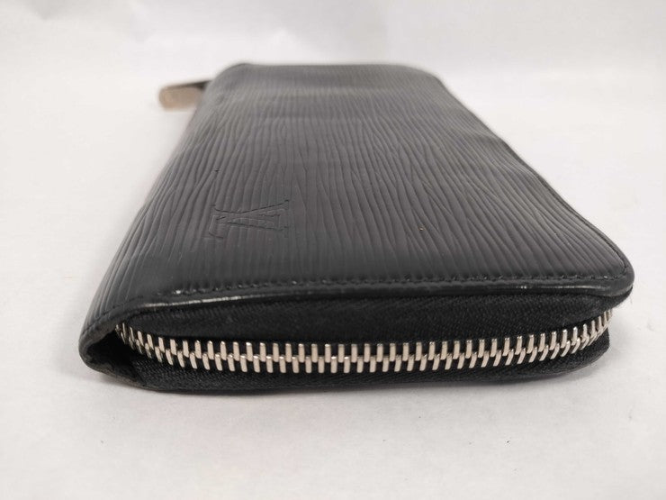LOUIS VUITTON ルイヴィトン 長財布 エピ ジッピー ウォレット M60072 ノワール系 レザー ユニセックス ラウンドファスナー シルバー金具 美品