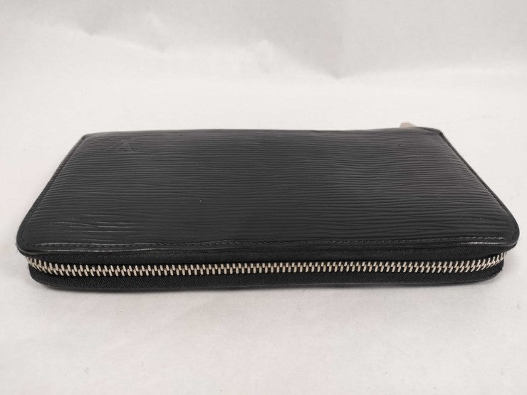 LOUIS VUITTON ルイヴィトン 長財布 エピ ジッピー ウォレット M60072 ノワール系 レザー ユニセックス ラウンドファスナー シルバー金具 美品