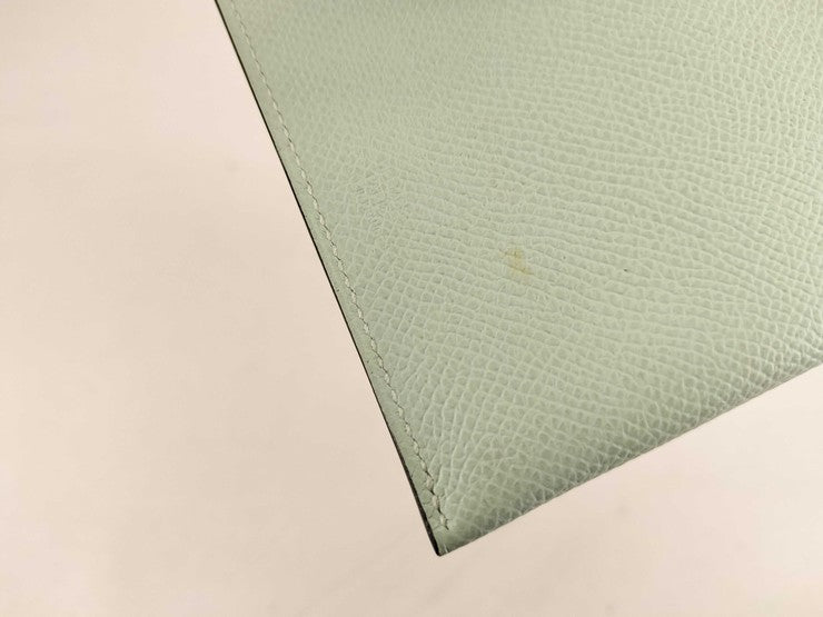 HERMES エルメス パスポートケース タルマック パスポートホルダー ヴェールフィズ系 シェーヴル ユニセックス パスポートカバー ターマックPM 美品