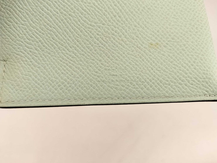 HERMES エルメス パスポートケース タルマック パスポートホルダー ヴェールフィズ系 シェーヴル ユニセックス パスポートカバー ターマックPM 美品