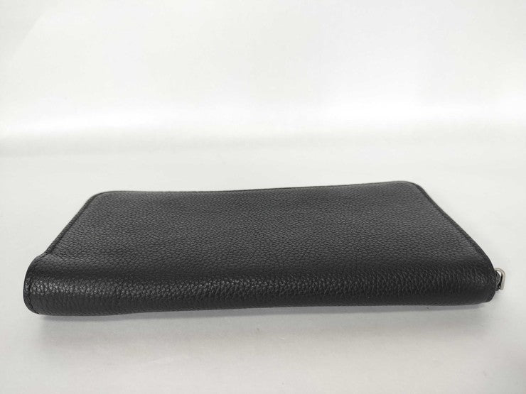 LOUIS VUITTON ルイヴィトン 長財布 LV アエログラム ジッピー ウォレット ホリゾンタル M25959 ブラック系 カーフレザー メンズ ラウンドファスナー ブラック金具 美品