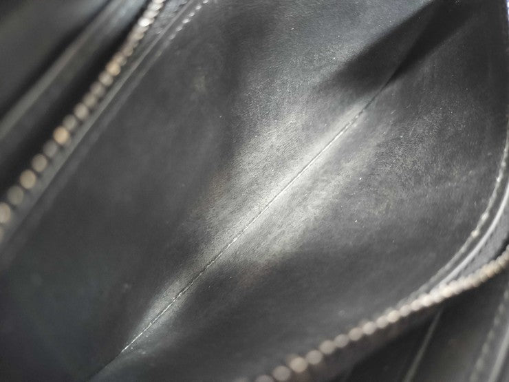 LOUIS VUITTON ルイヴィトン 長財布 LV アエログラム ジッピー ウォレット ホリゾンタル M25959 ブラック系 カーフレザー メンズ ラウンドファスナー ブラック金具 美品